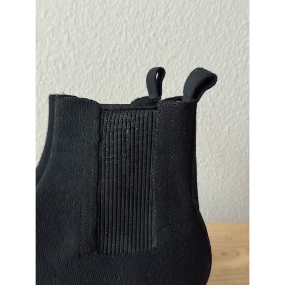 ✨SOLD✨Vivaia Women’s Rachel Black Square Toe Slip On Wool Ankle Boots US 9 - Picture 10 of 16